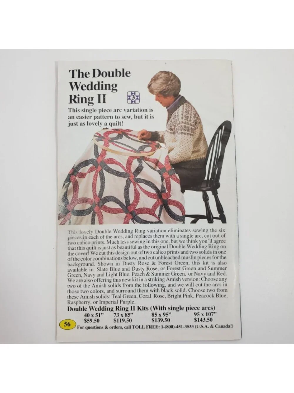 Hearthside Quilts Catalog Issue 19 Double Wedding Ring Vintage 1990s